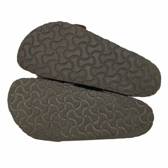 Birkenstock Arizona Slide Sandals Brown Leather 5 - Picture 6 of 7